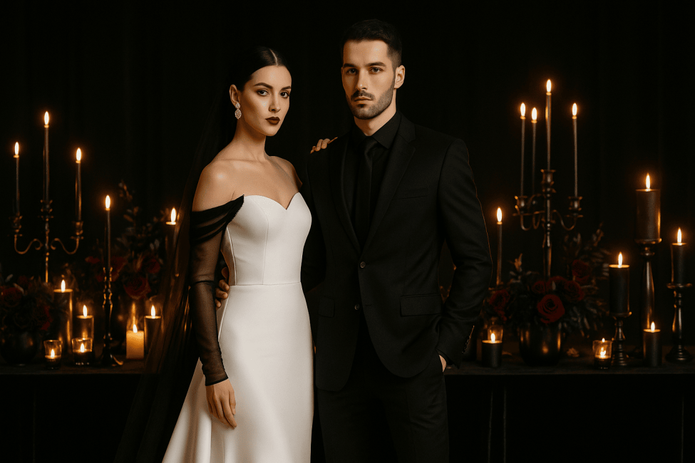 свадьба в стиле тотал блэк