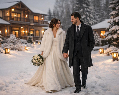 Свадьба зимой: образы, одежда и идеи, где провести торжество